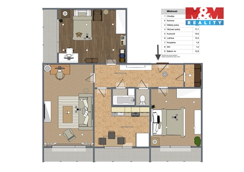 Prodej bytu 3+1, 69 m² - 12