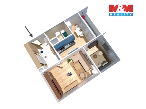 Prodej bytu 2+1, 51 m² 4