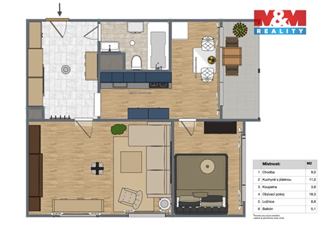 Prodej bytu 2+1, 51 m² - 8