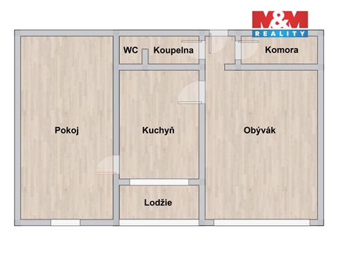 Prodej bytu 2+1, 52 m² - 2