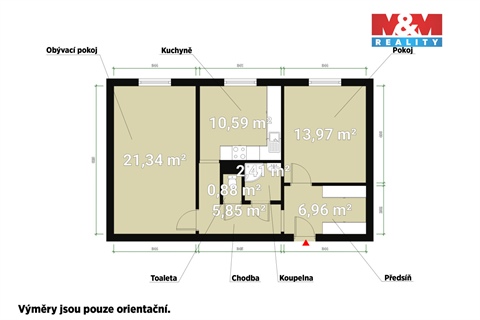 Pronájem bytu 2+1, 61 m² 4