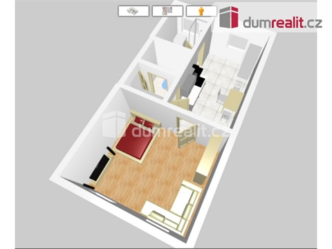 Pronájem bytu 1+1, 46 m² - 4