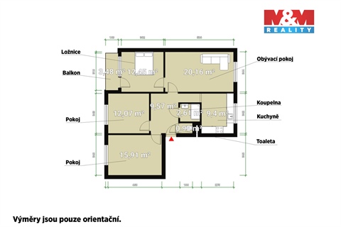 Prodej bytu 4+1, 83 m² - 0
