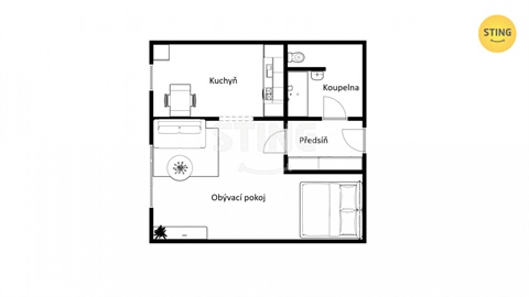 Prodej bytu 1+1, 32 m² - 24