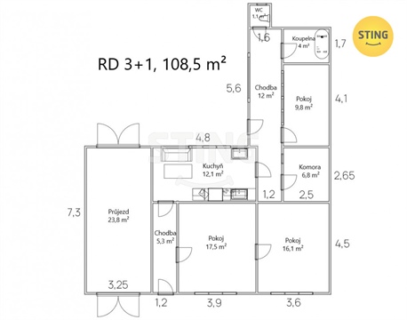 Prodej rodinného domu, 43 m² - 20