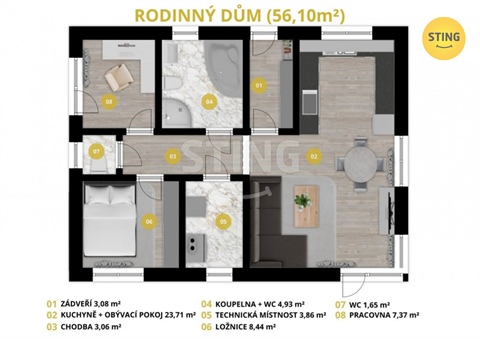 Prodej rodinného domu, 56 m² - 2