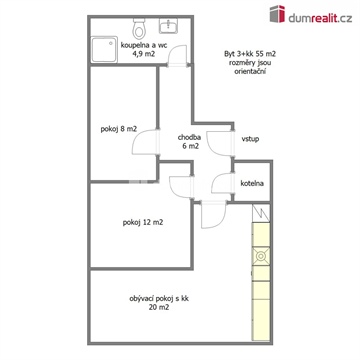 Pronájem bytu 3kk, 55 m² 4