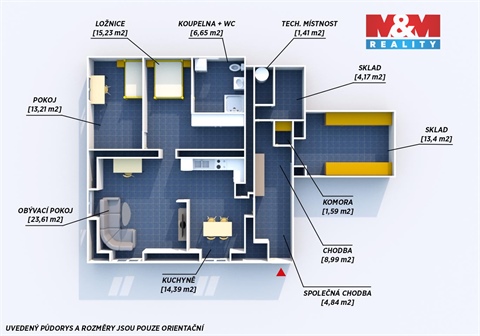 Prodej bytu 3kk, 73 m² 14