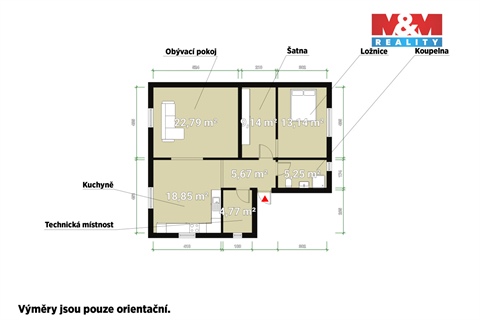 Pronájem bytu 3kk, 80 m² 2