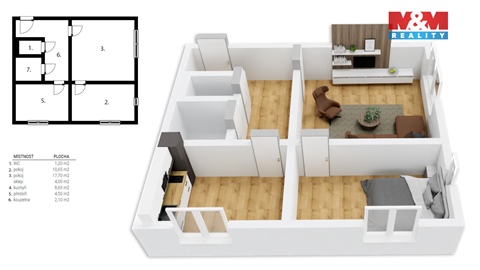 Prodej bytu 2+1, 45 m² - 14