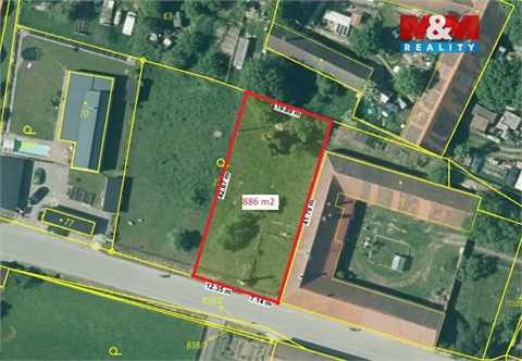 Prodej stavebního pozemku, 886 m² - 2