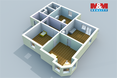 Pronájem bytu 3+1, 110 m² - 2