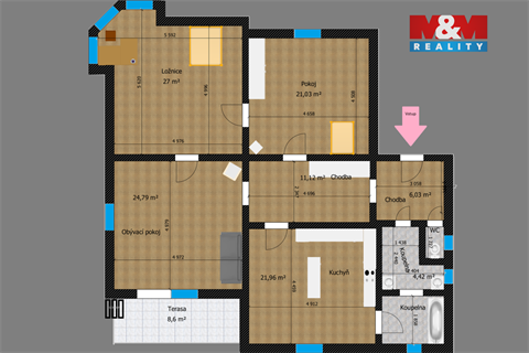 Pronájem bytu 3+1, 110 m² 8