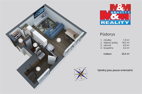 Prodej bytu 1kk, 25 m² - 10