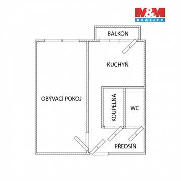 Prodej bytu 1+1, 42 m² - 2