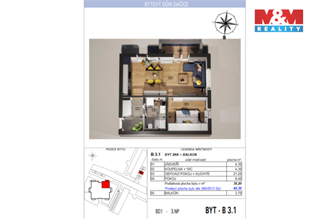 Prodej bytu 2kk, 40 m² - 8