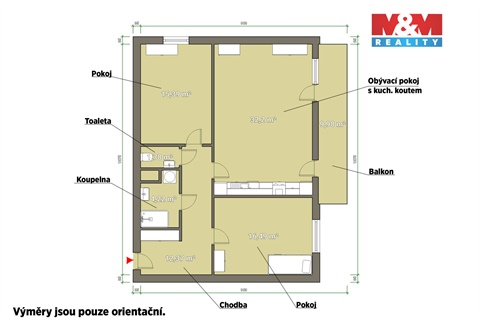 Pronájem bytu 3kk, 86 m² 14