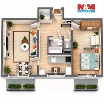 Prodej bytu 2+1, 56 m² 2