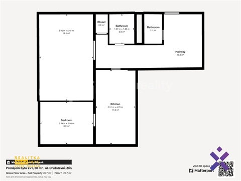 Pronájem bytu 2+1, 60 m² - 18