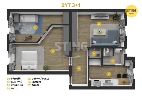 Prodej bytu 3+1, 69 m² 10