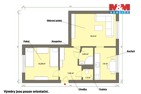 Prodej bytu 2+1, 51 m² 4