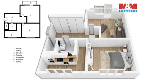 Prodej bytu 2+1, 54 m² - 10