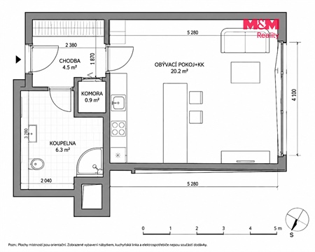 Prodej bytu 1kk, 33 m² - 6