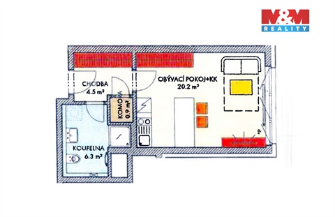 Prodej bytu 1kk, 33 m² - 2