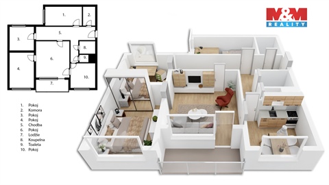 Prodej bytu 4+1, 80 m² - 14