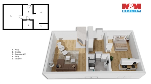Prodej bytu 2kk, 53 m² 4
