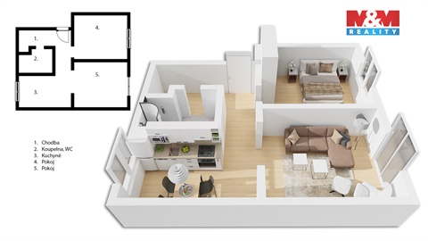 Prodej bytu 2+1, 59 m² 8