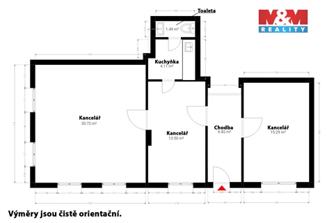 Pronájem kanceláře, 66 m² - 14