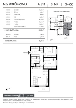 Pronájem bytu 3kk, 84 m² - 12