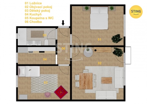 Prodej bytu 3+1, 73 m² - 6