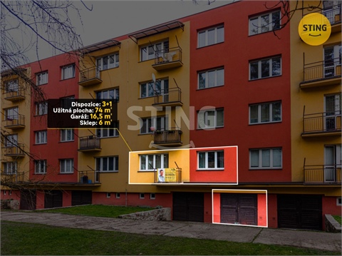 Prodej bytu 3+1, 73 m² - 0