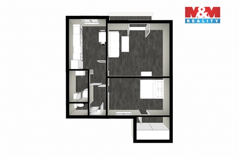 Pronájem bytu 2+1, 64 m² - 0