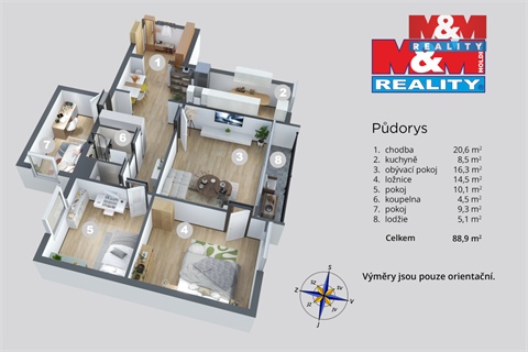 Prodej bytu 4+1, 84 m² 22