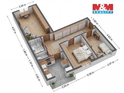 Prodej bytu 3+1, 84 m² - 6