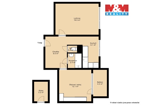 Prodej bytu 2+1, 46 m² 4