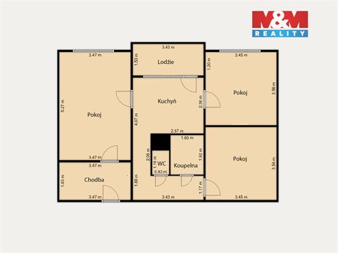 Pronájem bytu 3+1, 71 m² - 20