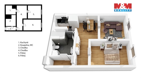 Prodej bytu 2+1, 45 m² 12