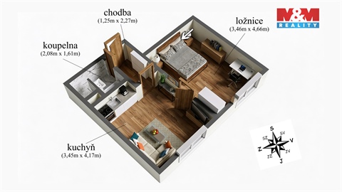 Prodej bytu 1+1, 36 m² 2