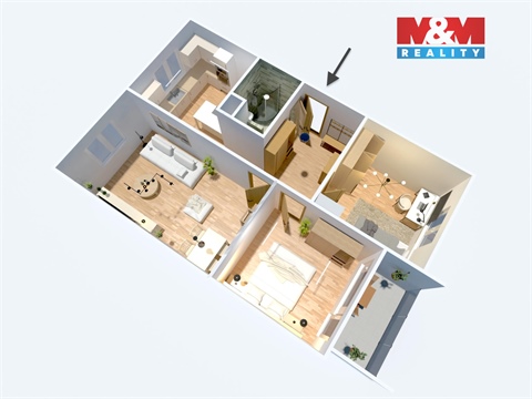 Prodej bytu 3+1, 68 m² - 0