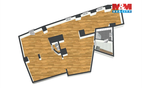 Pronájem kanceláře, 115 m² 2