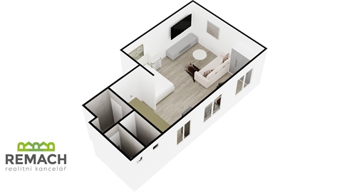 Pronájem bytu 1kk, 38 m² 2