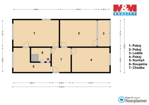 Prodej bytu 3+1, 72 m² 24