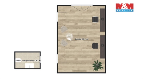 Pronájem kanceláře, 20 m² - 8