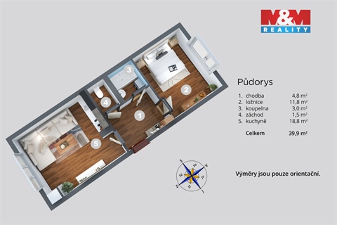 Prodej bytu 2kk, 40 m² - 10