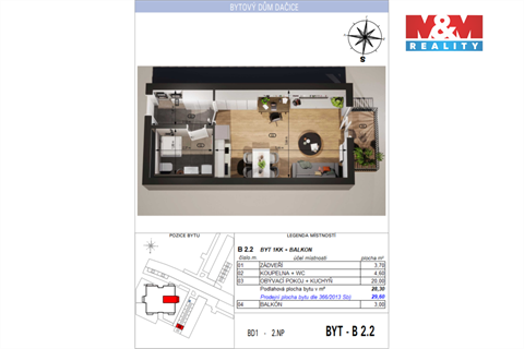 Prodej bytu 1kk, 29 m² - 6