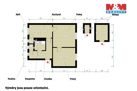 Prodej bytu 2+1, 55 m² - 2